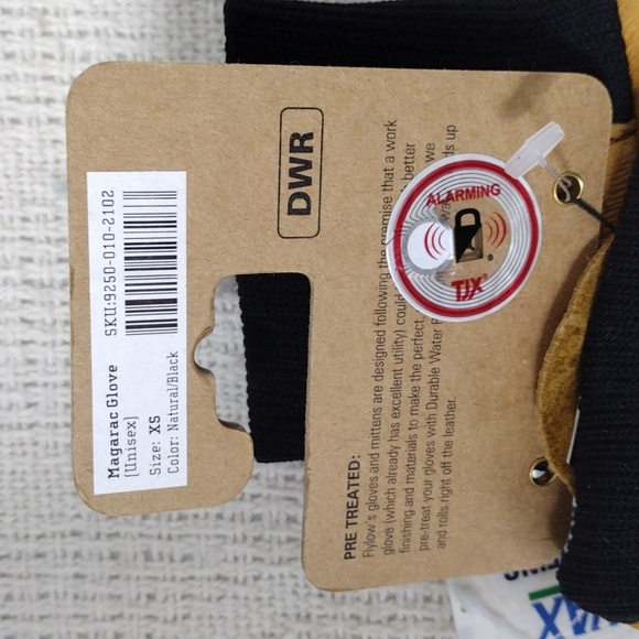 NWT Flylow Magarac Glove Leather Natural/Black Mens Work Gloves Size XS - Picture 4 of 7